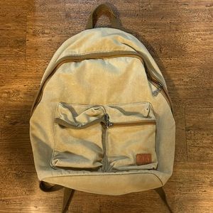 TSD (The Same Direction) Khaki Canvas Multi-use Laptop Backpack